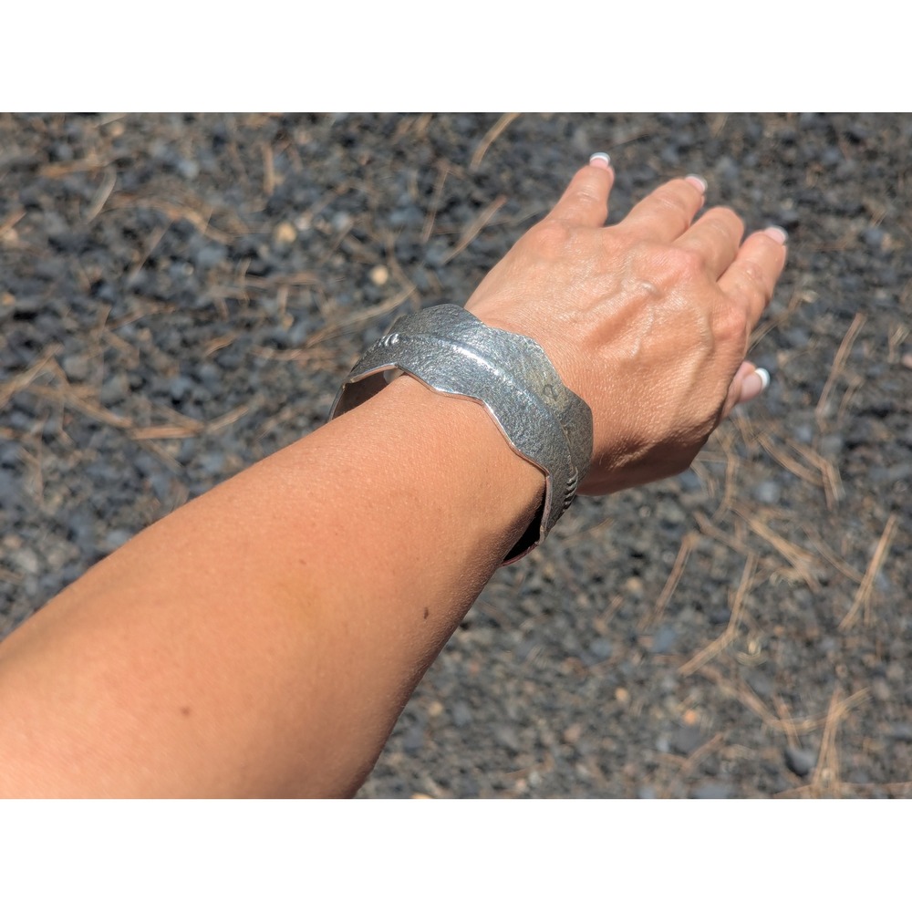 Handcrafted Navajo Cuff Bracelet Native American ARROW Southwest Jewelry Sz 7 ** - Picture 9 of 12